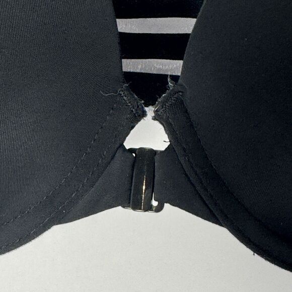 Victoria’s Secret T-Shirt Push-Up Bra 32DD Full Coverage Strappy Back Black - Picture 5 of 8